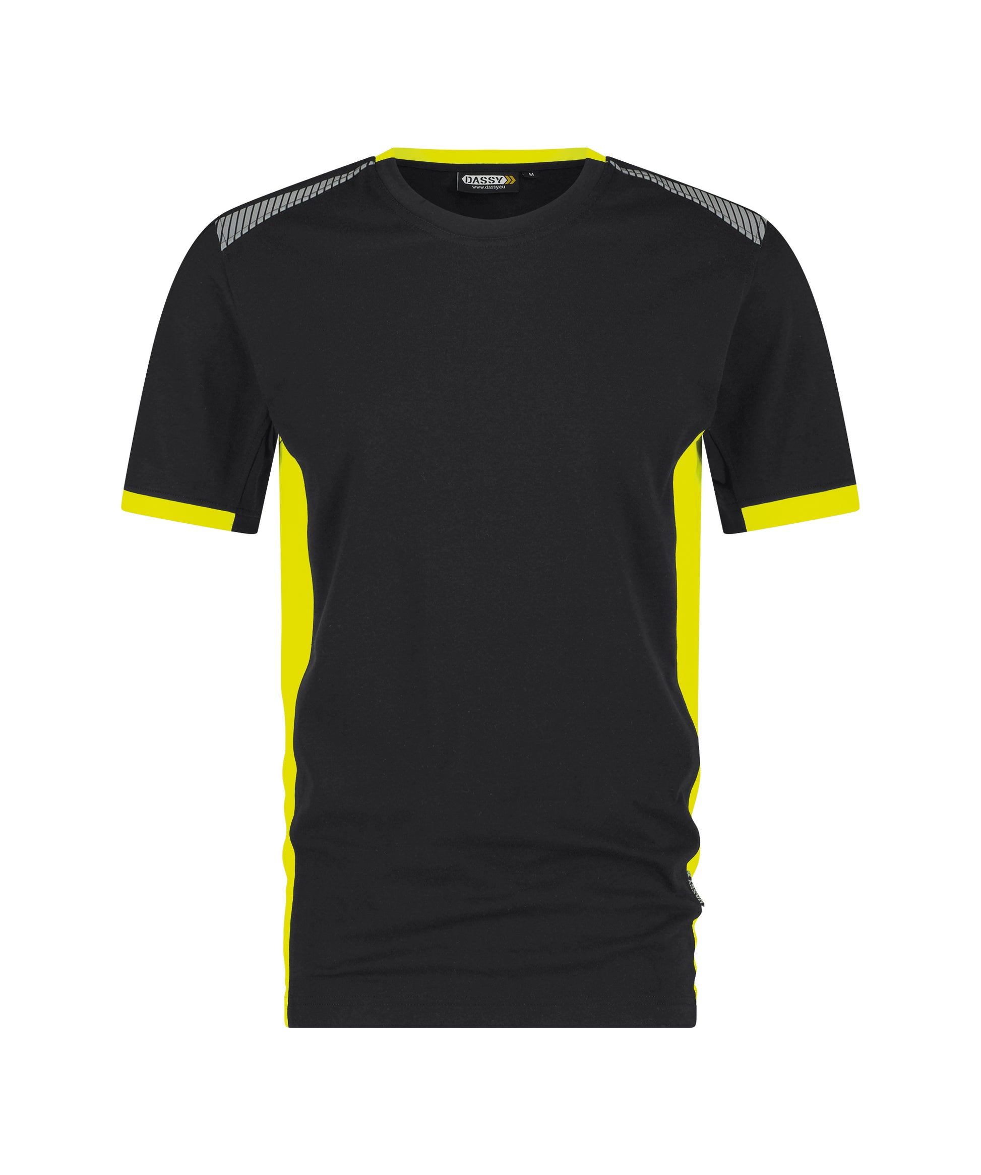 DASSY® Tampico T-shirt DASSY Noir/jaune fluo XS