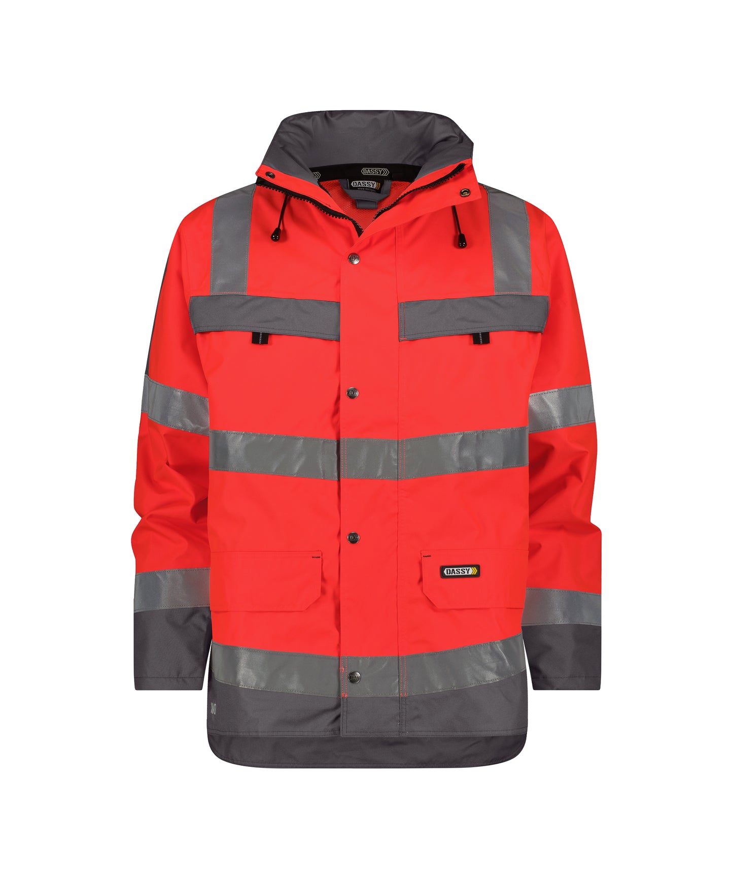 DASSY® Atlantis DASSY Rouge fluo/gris ciment 4XL