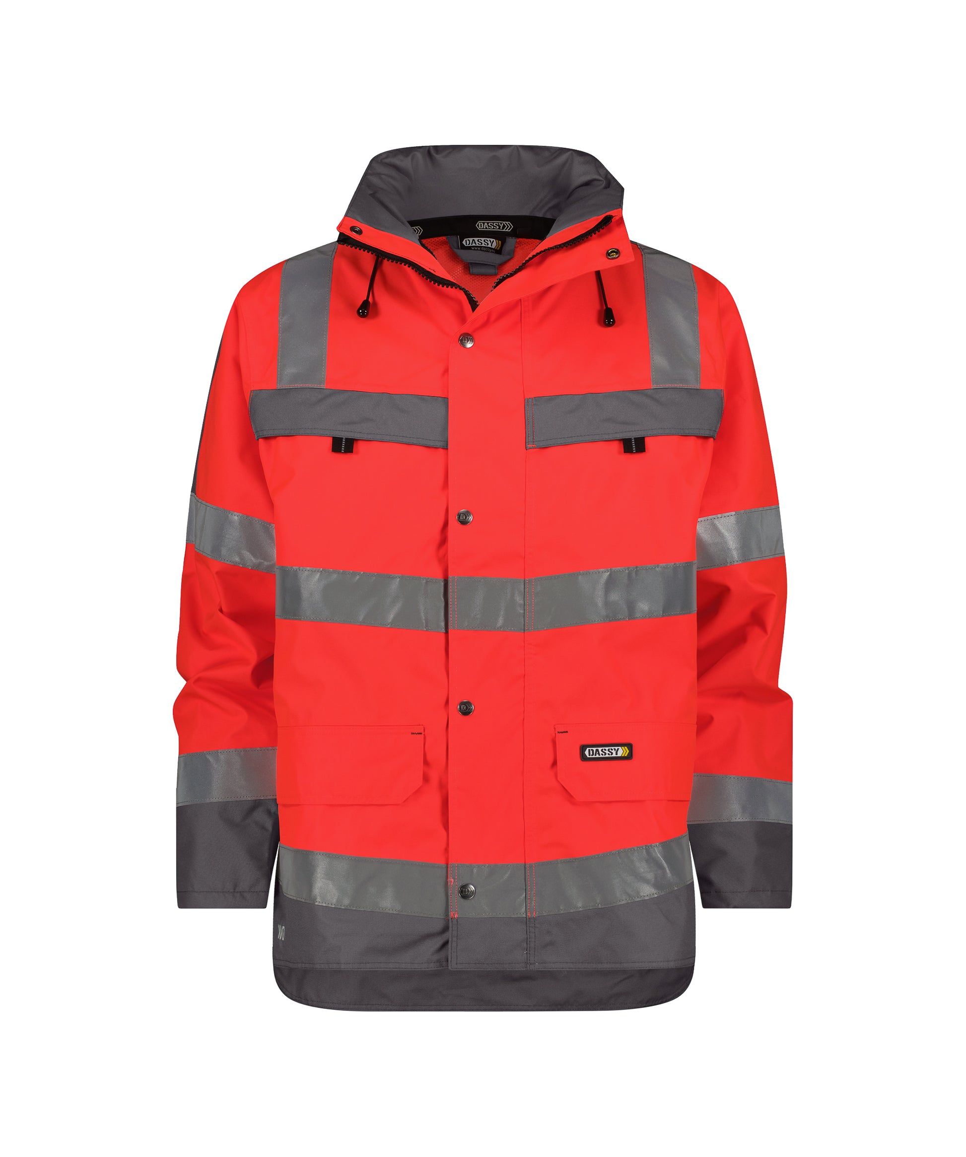DASSY® Atlantis DASSY Rouge fluo/gris ciment 4XL