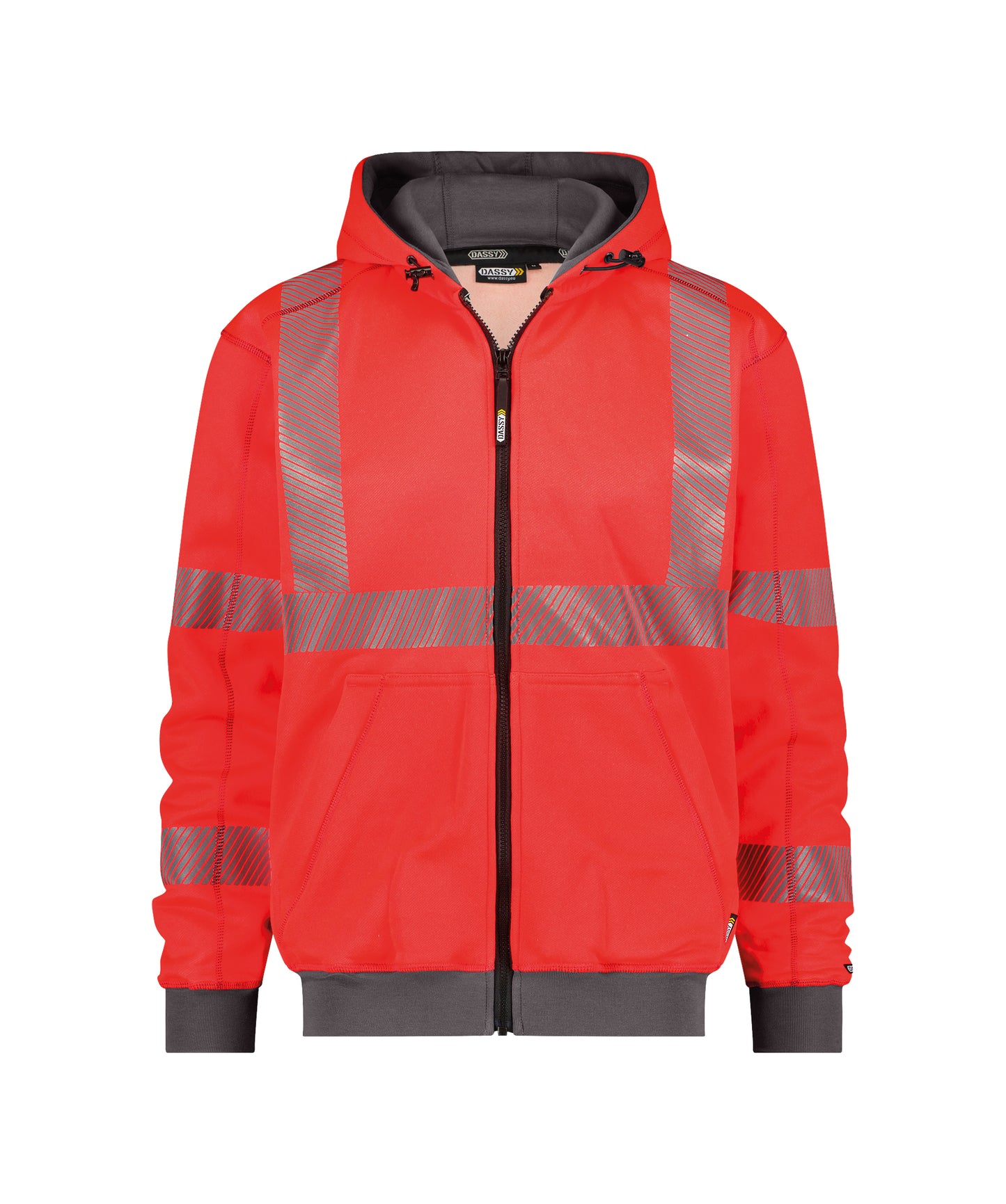 DASSY® Evans DASSY Rouge fluo/gris ciment XS