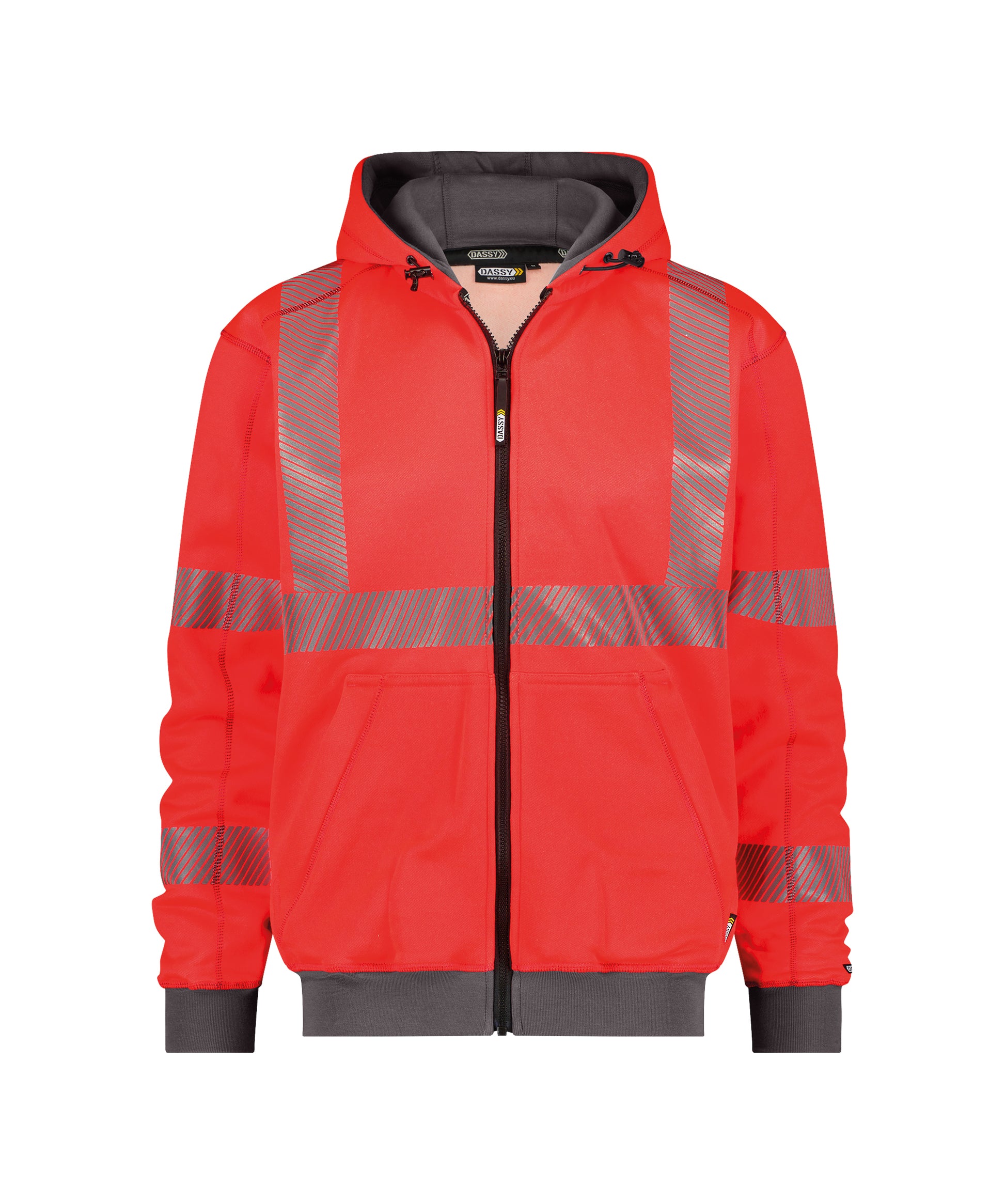 DASSY® Evans DASSY Rouge fluo/gris ciment XS