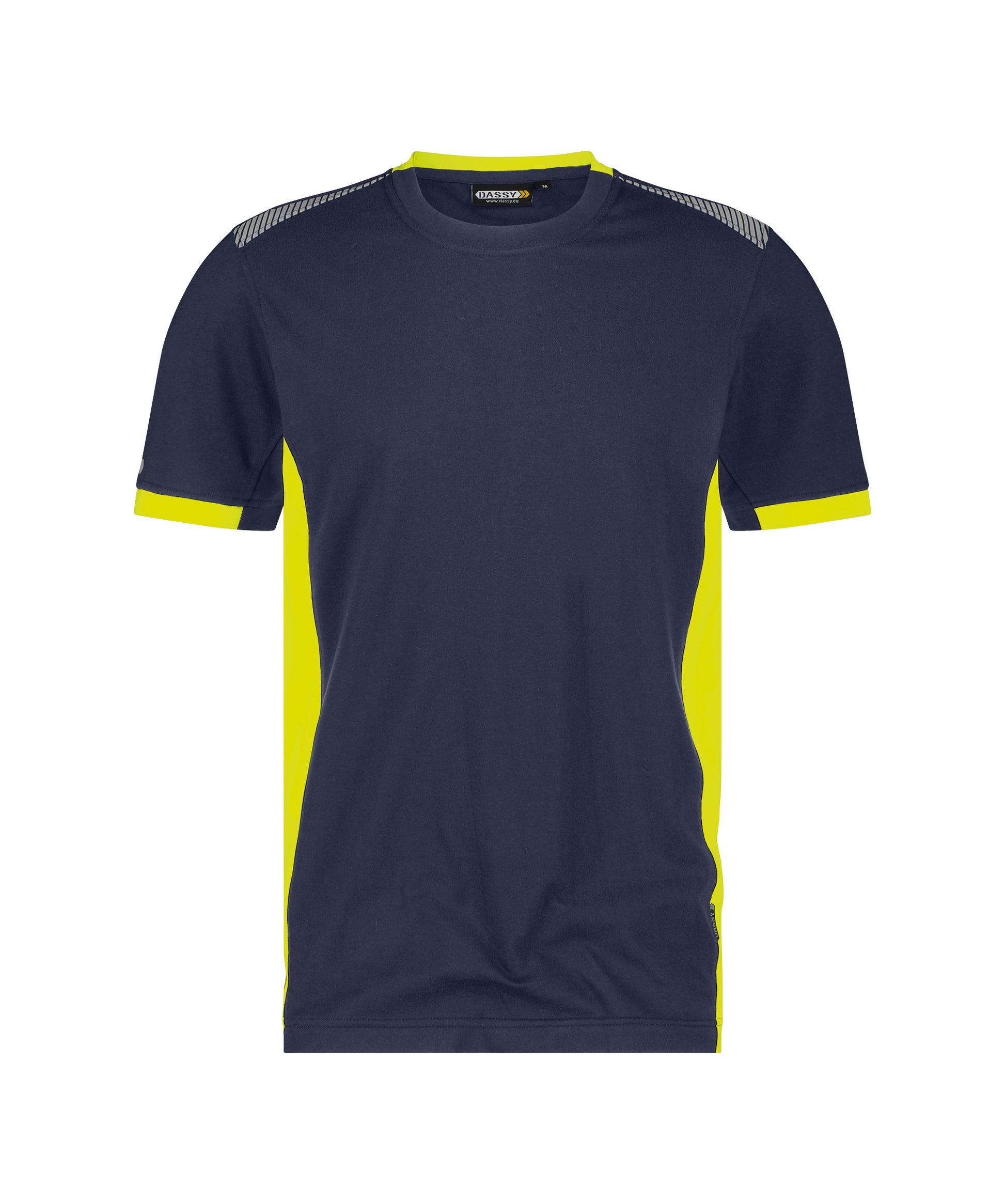 DASSY® Tampico T-shirt DASSY Bleu nuit/jaune fluo XS