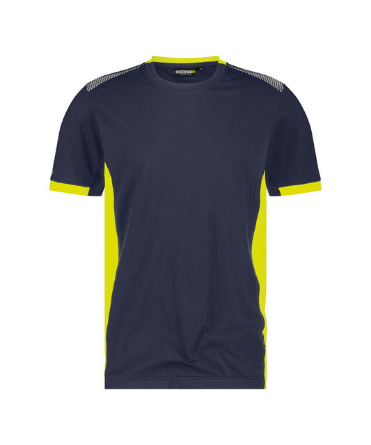 DASSY® Tampico T-shirt DASSY Bleu nuit/jaune fluo XS