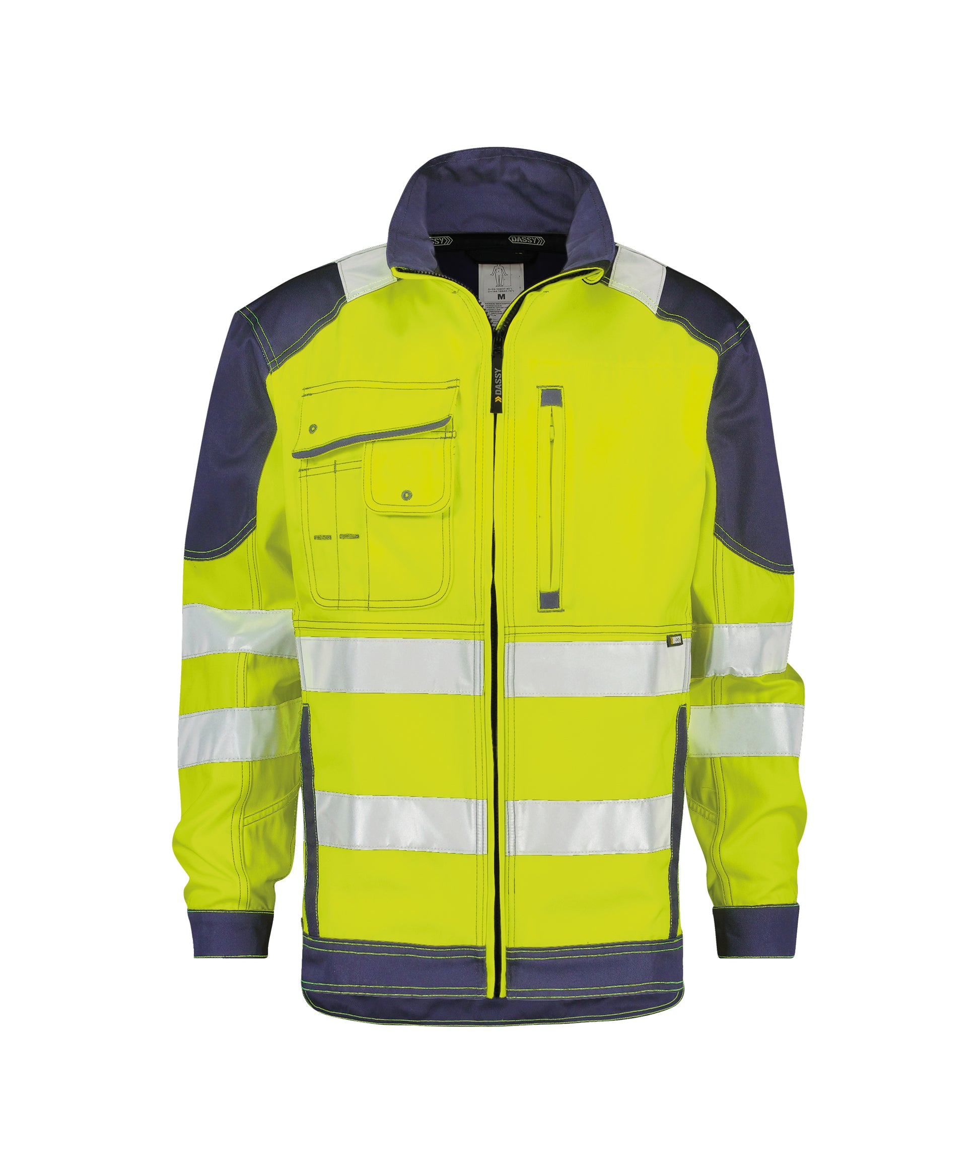 DASSY® Orlando DASSY Jaune fluo/marine XS